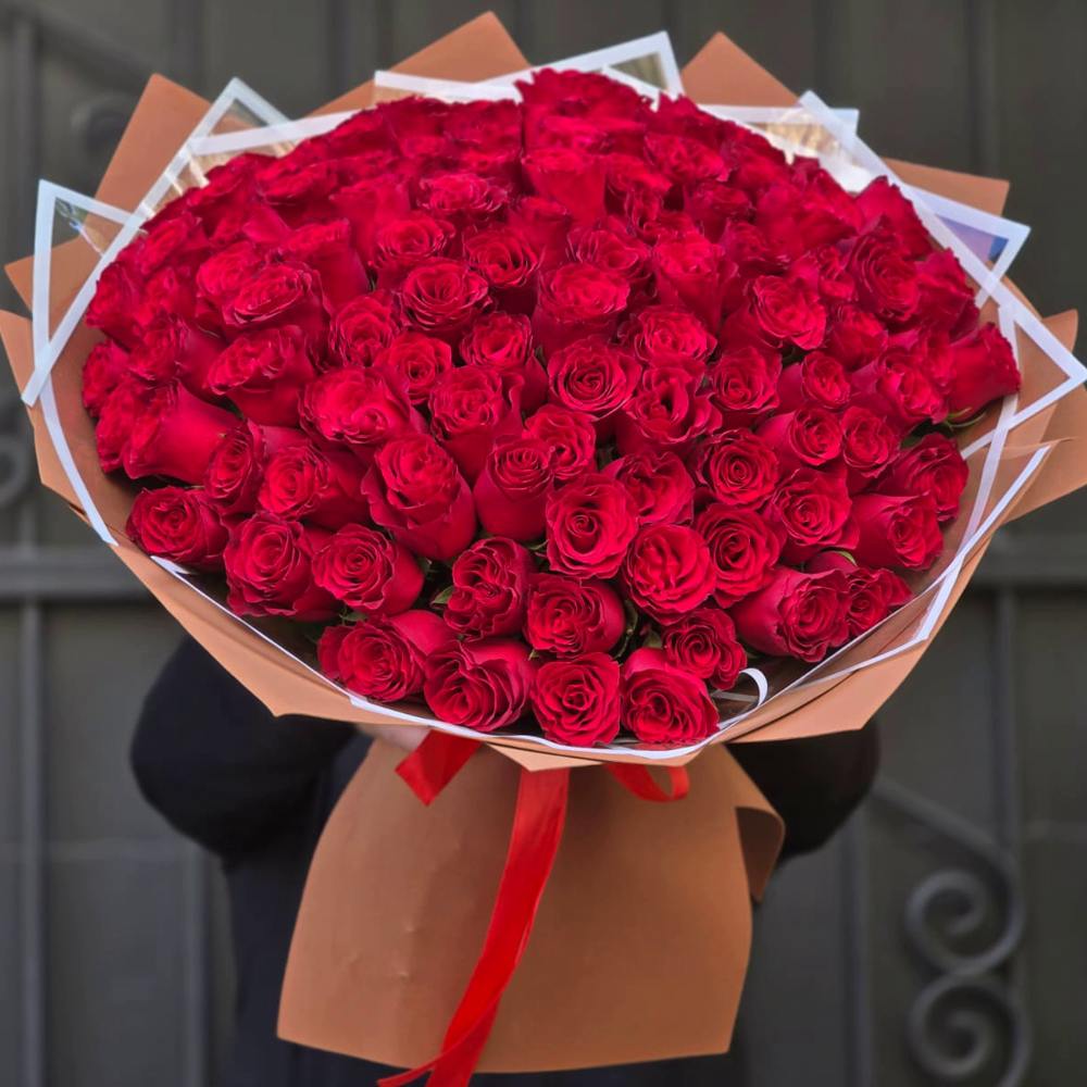 Акция! Букет из 101 красной розы Акция! Букет из 101 красной розы