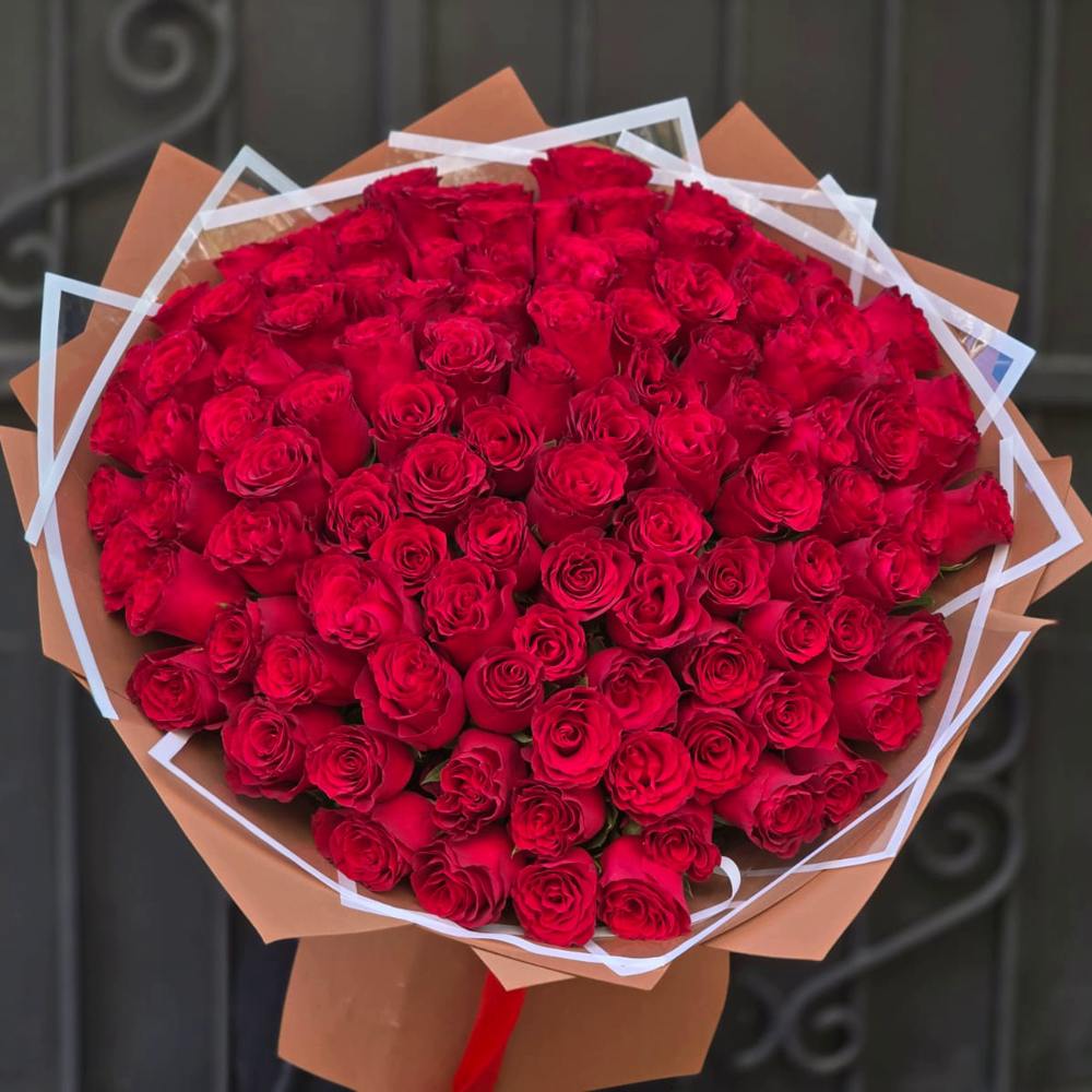 Акция! Букет из 101 красной розы Акция! Букет из 101 красной розы